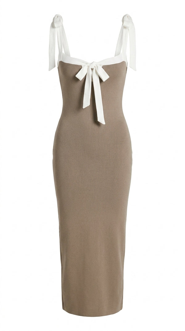 Suspender dress with laces, reversible dress, slim fit long skirt