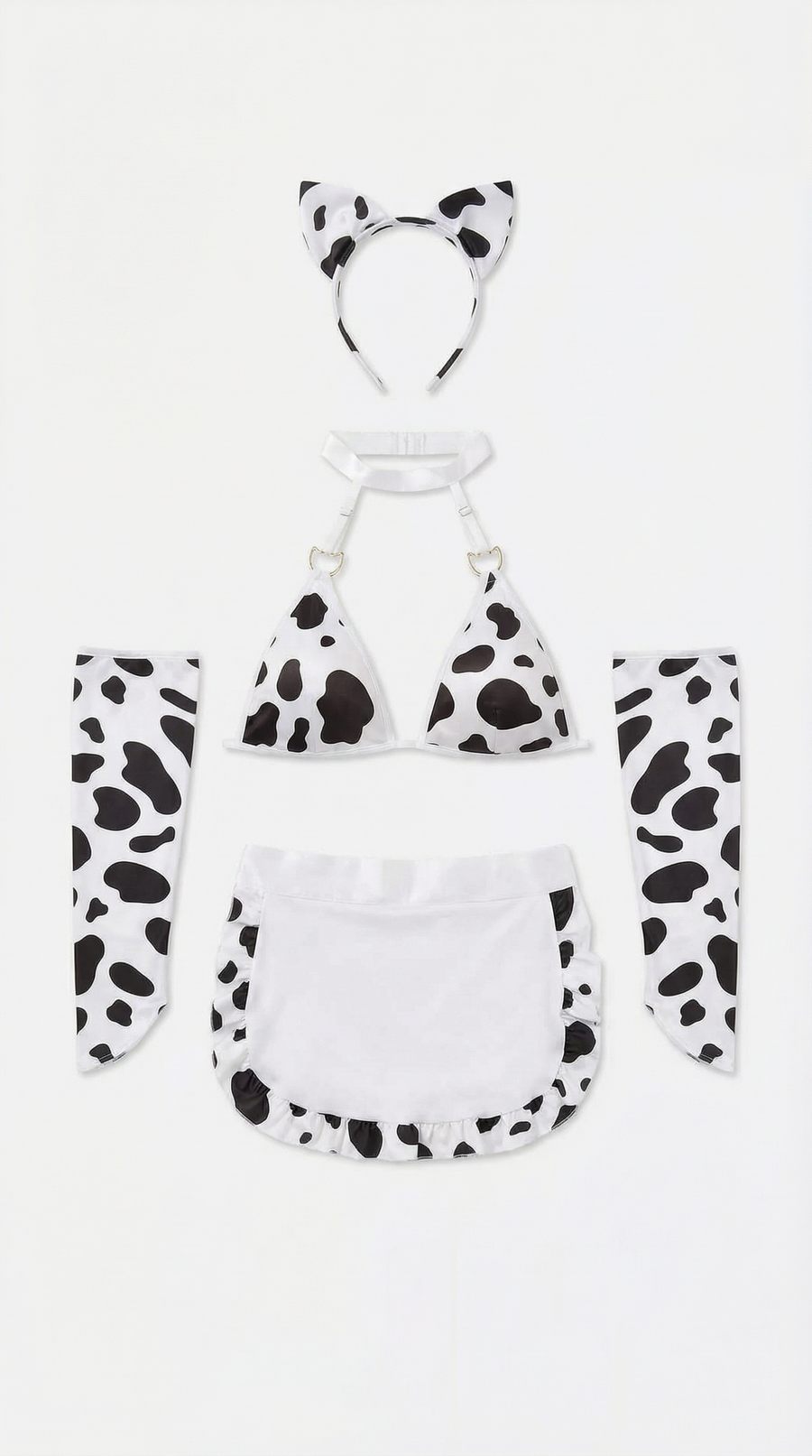 Halter Cow Apron Bra Set