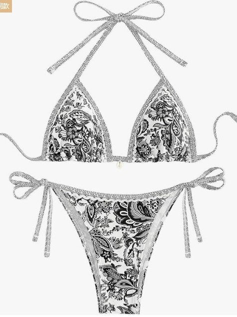 Porcelain Print Two-Piece Bikini Set