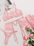 Women's Sexy Lace Mesh Perspective Sexy Lingerie Set