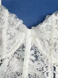 New sling sexy slim fit hollow lace see-through nightclub uniform temptation suit