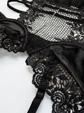 Halloween erotic lingerie bunny girl Christmas lace sexy three-piece garter jumpsuit