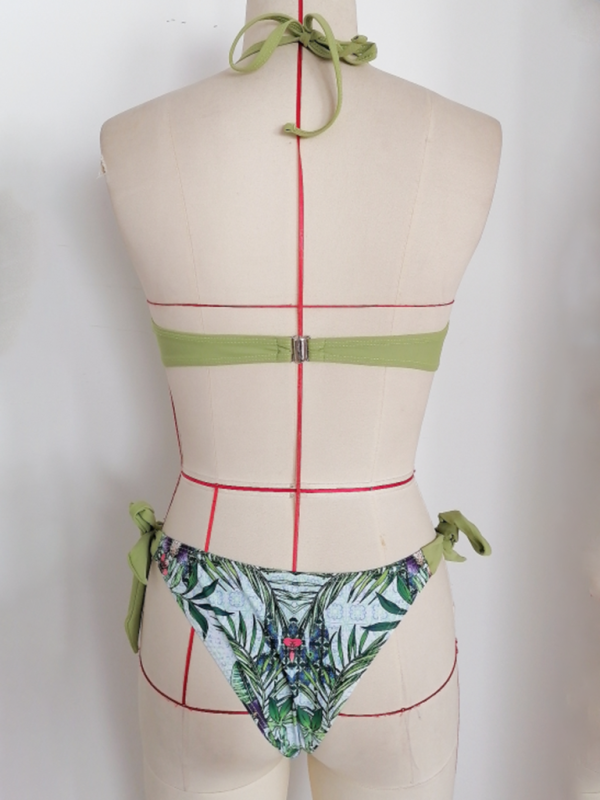 أزياء نسائية Women's Fashion Two-tone Printed Bikini | شوباهوليك