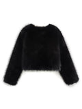Women's faux fur cropped jacket