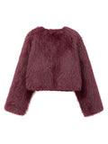 Women's faux fur cropped jacket