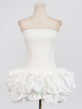 New style tube top high waist pleated design tutu dress