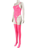 New sexy temptation mesh suspender dress set (including leg socks)