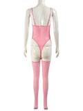 New sexy temptation mesh suspender dress set (including leg socks)
