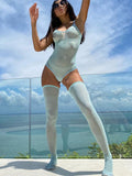 New sexy temptation mesh suspender dress set (including leg socks)