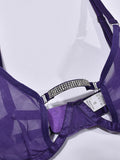 Mesh see-through handmade hot diamond sexy lingerie set
