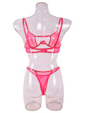 Mesh see-through handmade hot diamond sexy lingerie set
