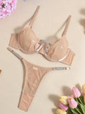 Mesh see-through handmade hot diamond sexy lingerie set