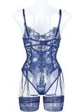 New lace hollow straps with steel ring sling body shaping jumpsuit