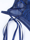 New lace hollow straps with steel ring sling body shaping jumpsuit