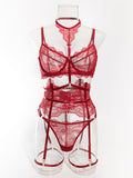 Eyelash Lace Fishbone Garter Sexy Body Shaping Lingerie