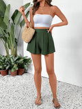 High Waist Wide Leg Casual Shorts with Pockets