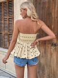 New style splicing women's Y2K hot girl flower bud tube top vest
