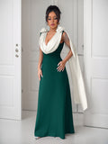 V-neck contrast sleeveless dress