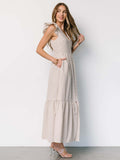 Women's Stripe Printed Holiday Bohemian V-Neck Shirt Dress