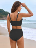 New style ruffled two piece bikini