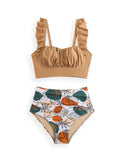 New style ruffled two piece bikini