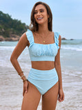 New style ruffled two piece bikini