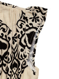 New style holiday style printed dress ethnic casual V-neck high waist flying sleeve long dress