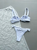 Lace skirt bikini three piece set