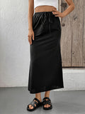 Women's casual solid color skirt