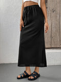Women's casual solid color skirt