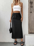 Women's casual solid color skirt
