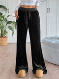 New style hot girl velvet flared trousers