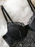 Suspender Sexy Lace Hollow Body Shaping Bodysuit