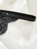 Suspender lace see-through sexy lingerie set