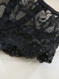 Suspender lace see-through sexy lingerie set