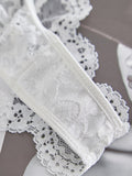 Suspender lace see-through sexy lingerie set