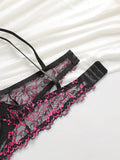 Thin lace underwear set