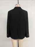 Fashionable, simple and casual commuter suit collar black suit jacket