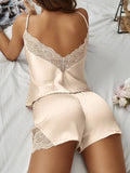 Suspender lace shorts thin pajamas set