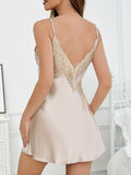 Women's home wear pajamas suspenders sexy lace lace nightgown