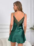 Women's home wear pajamas suspenders sexy lace lace nightgown