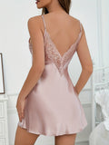 Women's home wear pajamas suspenders sexy lace lace nightgown