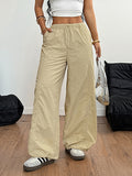 Casual simple restrained straight trousers