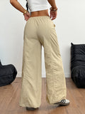 Casual simple restrained straight trousers