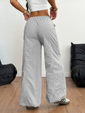 Casual simple restrained straight trousers