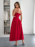Vacation deep V sleeveless long dress