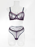 Sexy lingerie, comfortable, small contrast color, see-through lingerie set