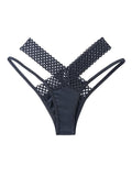 Low-rise cross-over thong