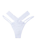 Low-rise cross-over thong