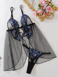 New sexy underwear mesh lace perspective no-take-off temptation sexy suspenders home clothes